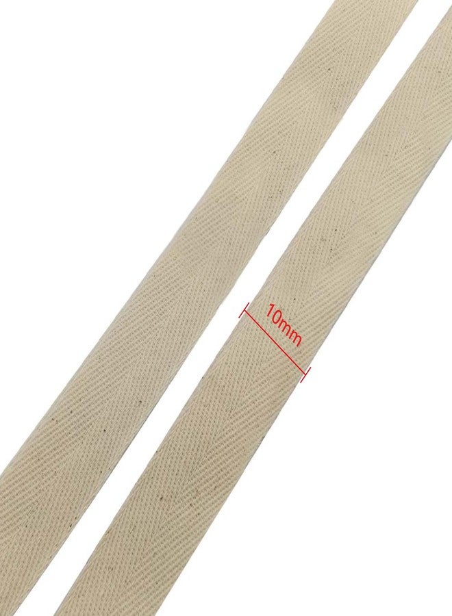 BornFeel Herringbone Twill Tape 10 mm 50 m Bias Binding Tape Cotton Bias Binding Tape for Edging Sewing Binding Tailoring Aprons DIY Crafts Clothing Accessories - Image 2