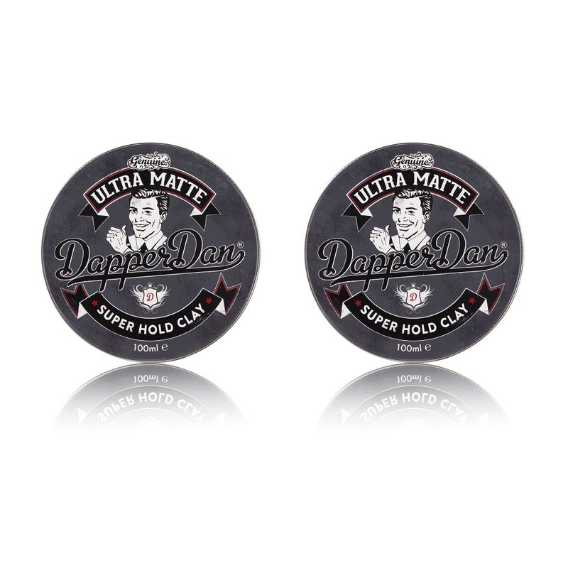Dapper Dan Ultra Matte Hair Clay  2 x 100 ml LongLasting Hold Subtle Vanilla  Raspberry Fragrance - Image 2