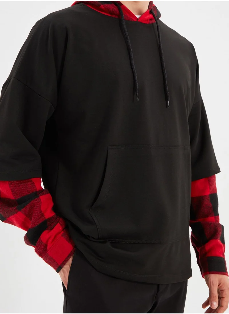 trendyol Checked Hoodie