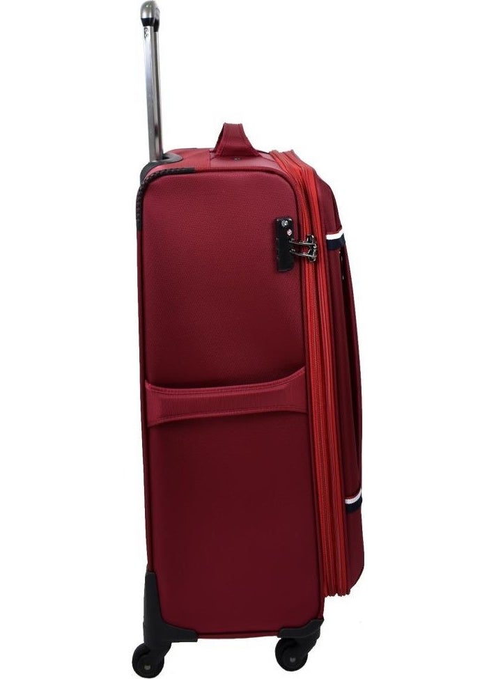 U.S. Polo Assn. - Base. Polo Assn. Suitcase Large Size Claret Red Fabric Suitcase - Image 1