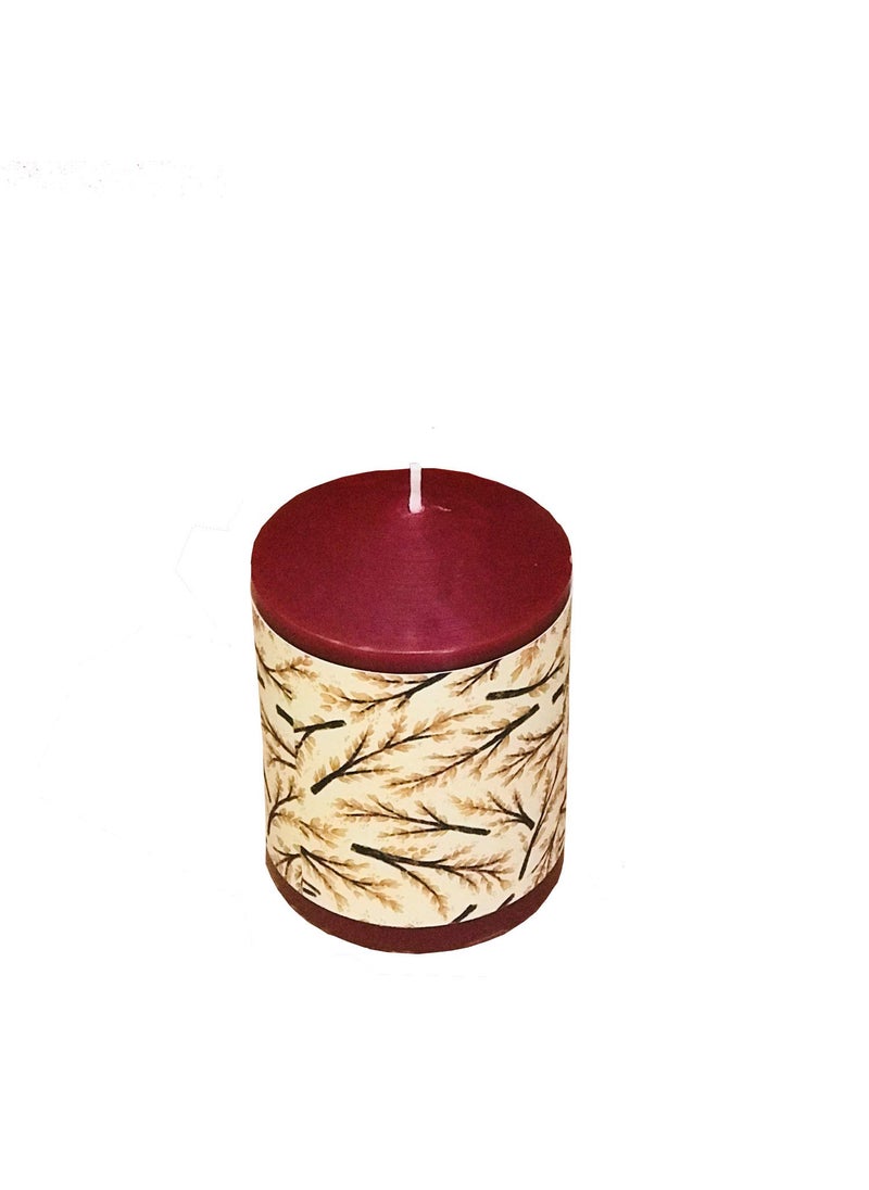 Hosley - HOSLEY Wax Unscented Pillar Candle for Birthday Diwali Gifting Home Decoration Candle for Decoration, Red - Image 1
