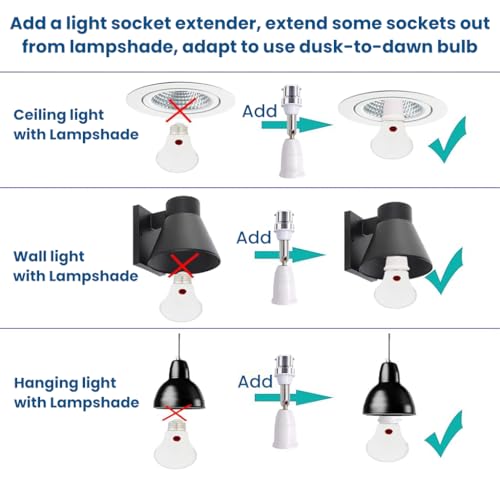ELEPHANTBOAT® 2 Pcs B22 to E27 Light Socket Converter Extender, Flexible 360° Rotatable Adapter for B22 to E27 Bulb, Bulb Lamp Holder Extender Holder Socket Fit for LED, CFL - Image 5