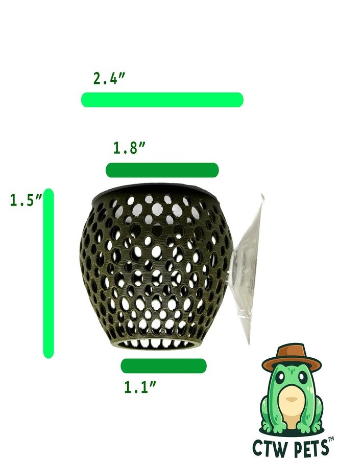 CTWPets Natural Betta Bulb Hide | Betta Rest Fish Tank Ornament | Aquarium Cave with Suction Cup for Small Fish Tank, Betta Habitat, Shrimp Hideout, Aquatic Decor (Forest Green) - Image 2