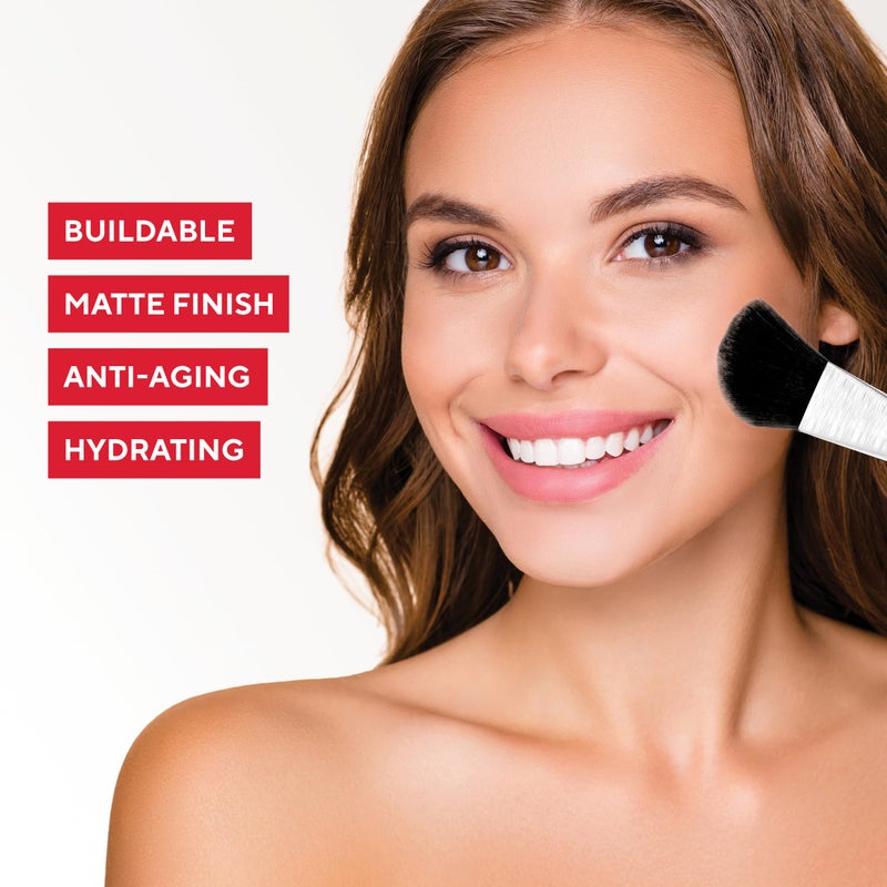 MIRABELLA - Invincible for All Pure Press Foundation, HD-Finish Pressed Powder, Buildable Mineral Pressed Powder Compact with Jojoba & Triglyceride, Age-Defying Makeup for All Skin Types, Fair F6 - Image 3