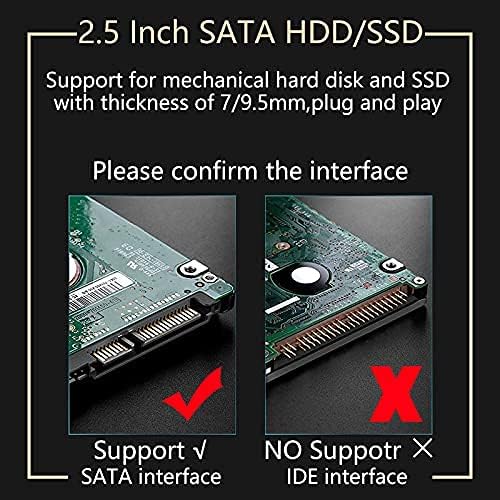 COOLCOLD 2.5 inch SATA Hard Drive HDD Enclosure USB 3.0 External Sata Hard Disk Casing,Portable Internal Hard Drive to External case for Laptop PC Desktop (Type C 2.5 Sata Hard Casing Transparent) - Image 5