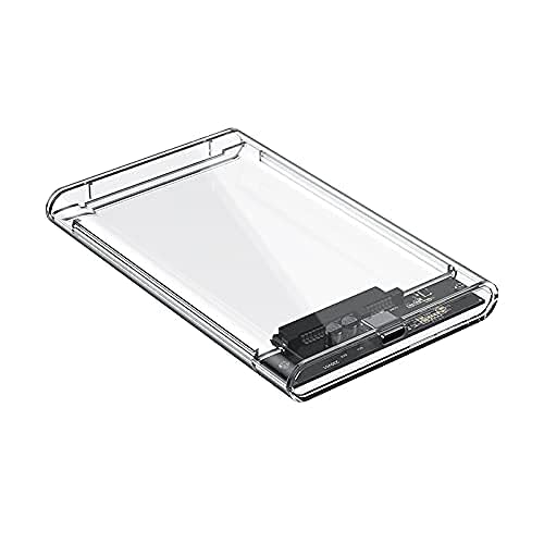 COOLCOLD 2.5 inch SATA Hard Drive HDD Enclosure USB 3.0 External Sata Hard Disk Casing,Portable Internal Hard Drive to External case for Laptop PC Desktop (Type C 2.5 Sata Hard Casing Transparent) - Image 2
