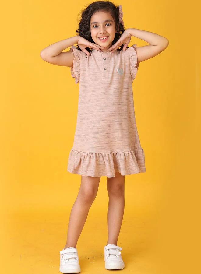 Anthrilo Anthrilo Textured Ruffled Sleeve Mini Dress