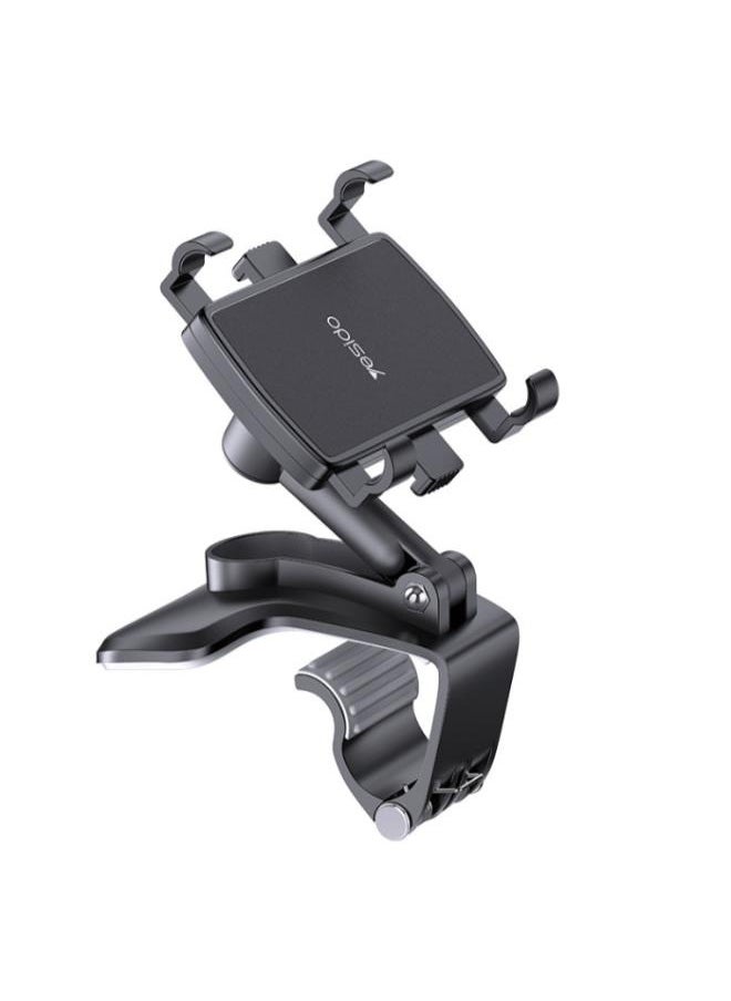 Yesido C101 Rearview Mirror 360 Rotating Hand Abs Flexible Stand Clamp Dashboard Phone Holder For Car  - Image 1