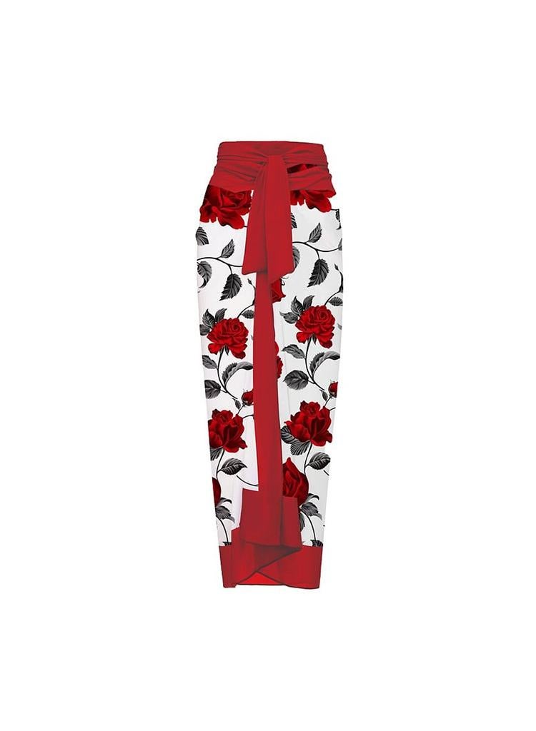 2-Piece Women Swimsuit with Skirt Holiday Beach Dress Female Retro Swimwear Vintage Surf Wear Summer - Image 4