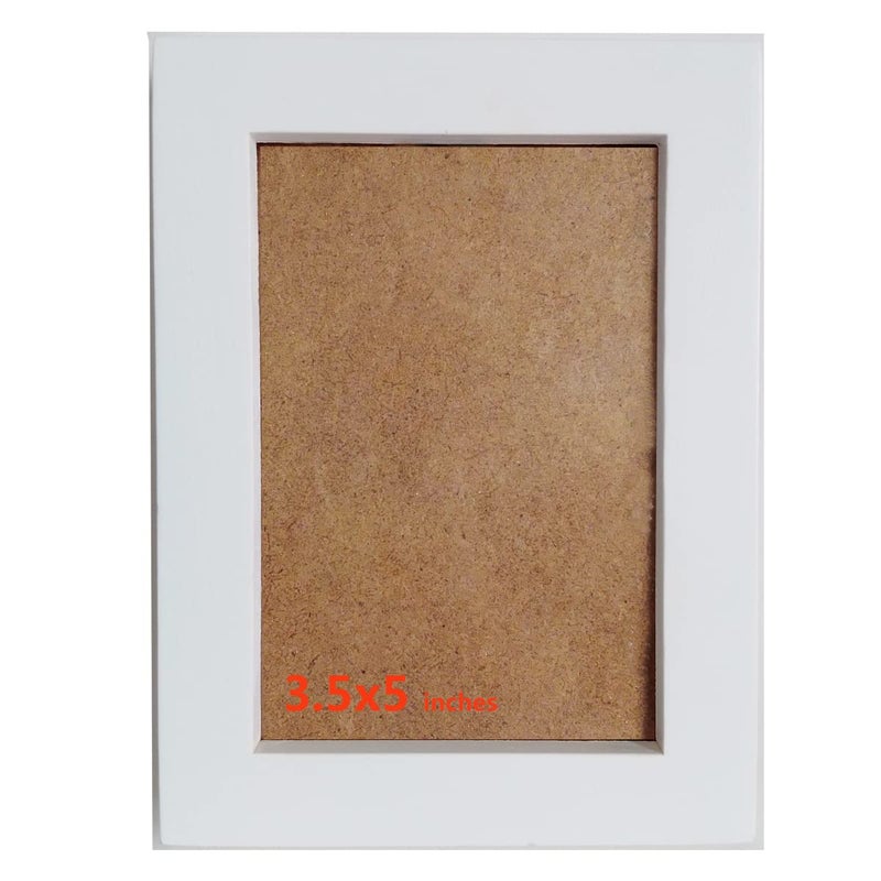 KELE MODEL 3.5x5 Picture Frames White. Solid Wood  Plastic Panel.The Protective Film Must be Removed. - Image 2