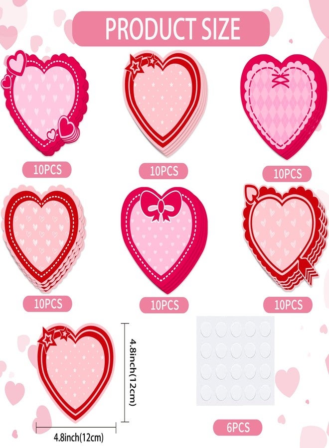 Vuzvuv 60Pcs Paper Heart Cutouts for Valentine's Day Bulletin Board Decorations,Heart Cut Outs for February Wall Decor,Classroom Decorations - Image 2
