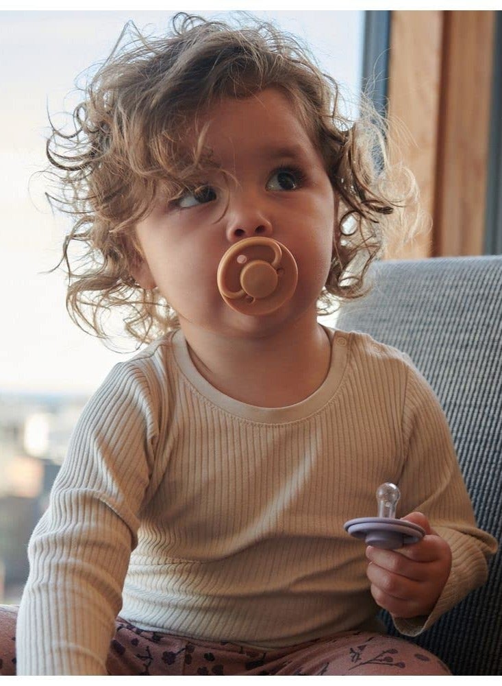 Mininor Round Pacifier Silicone 0 Month Golden Sand - Image 4