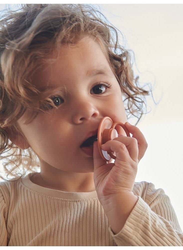 Mininor Round Pacifier Silicone 0 Month Golden Sand - Image 3