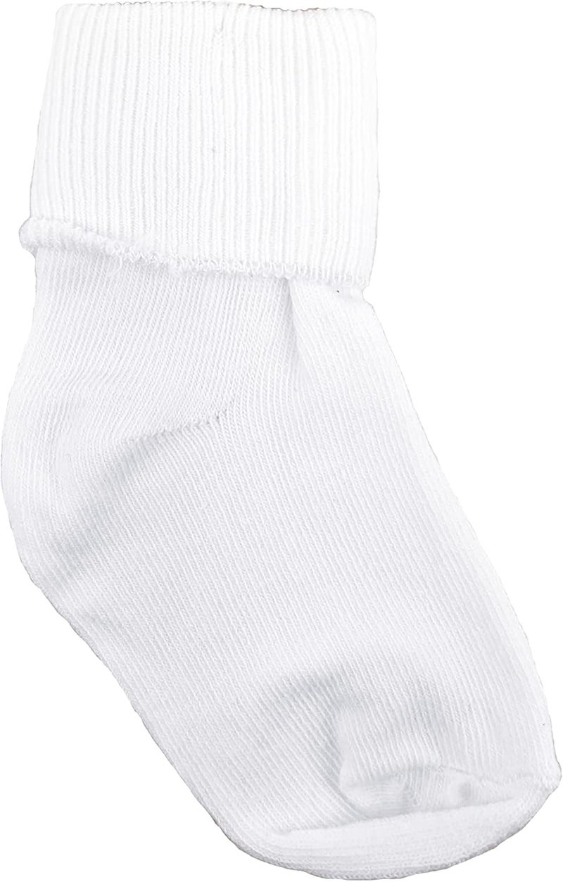 Christening Day White Cotton Anklet Sock with Embroidered Cross - Image 2