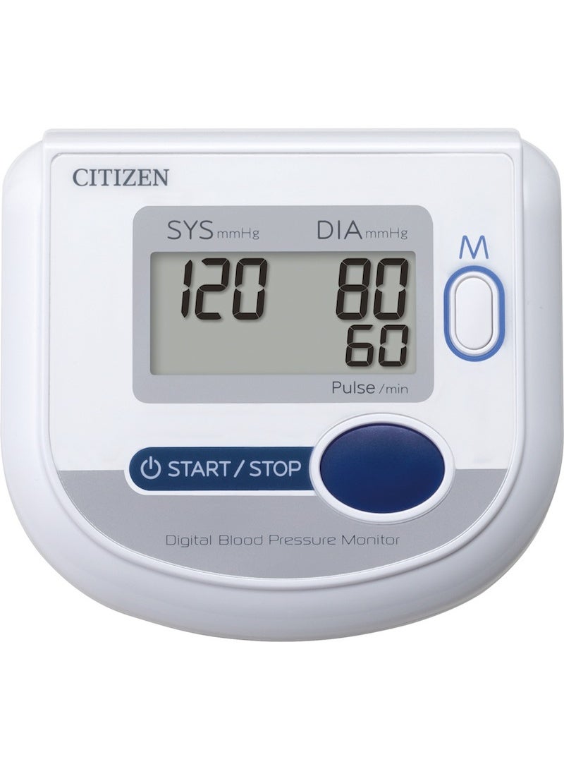 CITIZEN CH453 AC Digital Blood Pressure Monitor with Upper Arm Cuff and Adapter Compatible Design