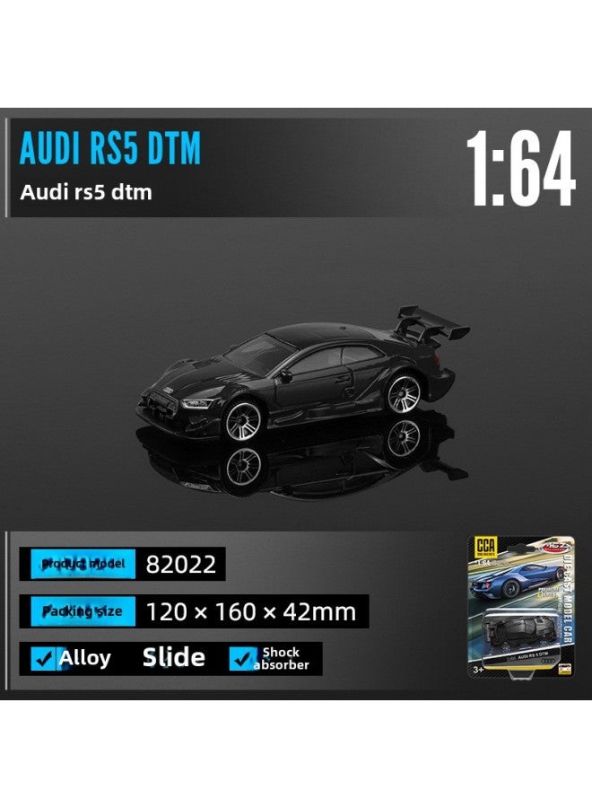CCA Color Per 1/64 Alloy Car Model A Variety Of Sports Car Racing Simulation Metal Car Pocket Car Sliding Shock Absorber-Color:82022 Audi RS5-DTM-Black  - Image 1