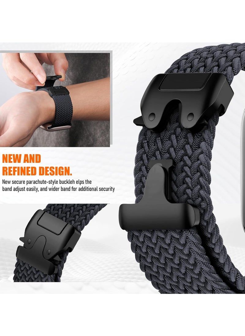 keloray - Braided Solo Loop for Apple Watch Ultra/2 Bands 49mm 46mm 45mm 44mm 42mm Men/Women,Parachute Buckle Stretchy Elastic Nylon Sport Strap Wristband for iWatch Bands Series 10 9 8 7 6 5 4 3 SE/2 - Image 1