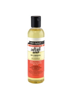 Aunt Jackie's Aunt Jackie's Flaxseed Recipes Soft All Over, Multi-Use Oil for Hair and Body, Enriched with Flaxseed, Avocado, Coconut Oil and Marshmallow Root, Bottle 8 Fl Oz 