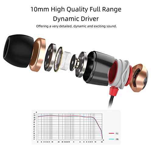 SoundMAGIC E10 Wired Earphones No Microphone HiFi Stereo Earbuds Noise Isolating in Ear Headphones Powerful Bass Tangle Free Cord Black Gold - Image 4