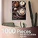 Tucocoo Coffee Cup Jigsaw Puzzles for Adults 1000 Pieces Coffee Beans Pastry Gourmet Art Style Brown Painting 27x20 inch DIY Puzzles for Home Decoration Gifts Family Puzzle Perfect for Game Nights - Image 4