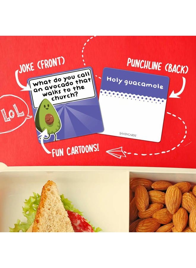 Savoychef 150 Joke Cards for Kids - Lunchbox Notes - Inspirational Motivational Cards for Children - Jokes and Puns for Boys and Girls - Great for Parties, Schools, Bake Sales, Picnics - Image 3