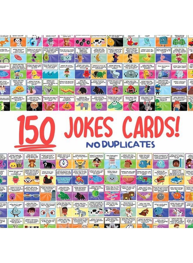 Savoychef 150 Joke Cards for Kids - Lunchbox Notes - Inspirational Motivational Cards for Children - Jokes and Puns for Boys and Girls - Great for Parties, Schools, Bake Sales, Picnics - Image 2