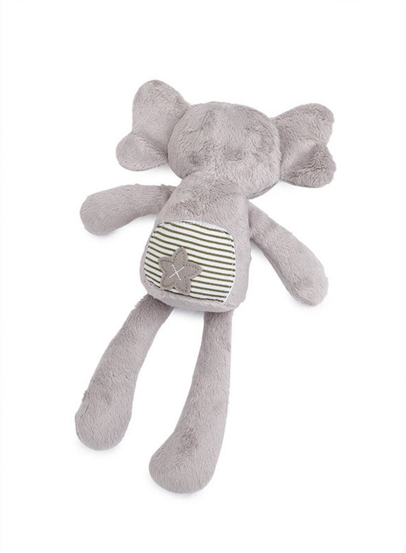 Loquat Long-legged Elephant Plush Soothing Baby Toy 20*38cm Grey - Image 2