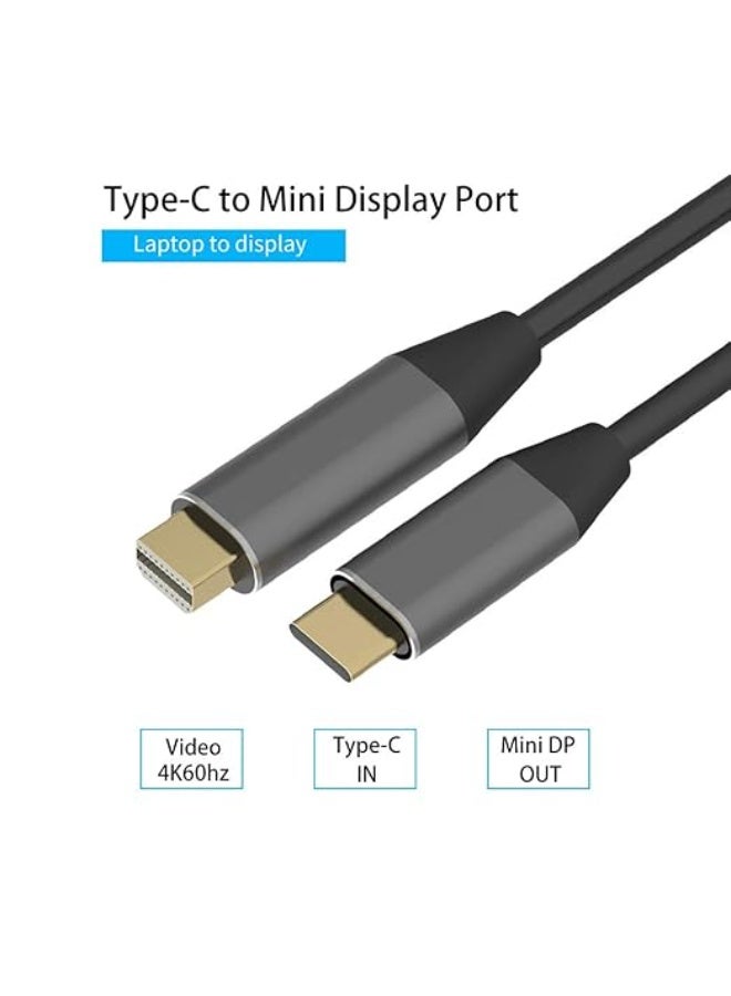 USB-C to Mini DisplayPort Cable - 4K@60Hz High-Definition Video Adapter - Strong, Practical & High-Speed for Daily Use - Image 2