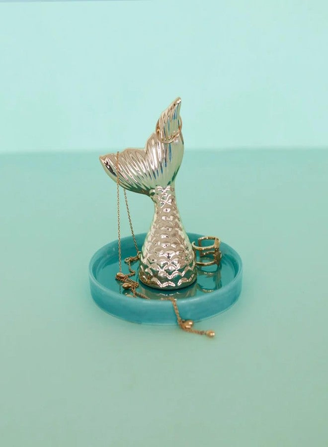 Balvi Nayade Ring Holder - Mermaid Tail Jewelry Dish - Gold - Modern Style - Captivating Centerpiece - Image 2