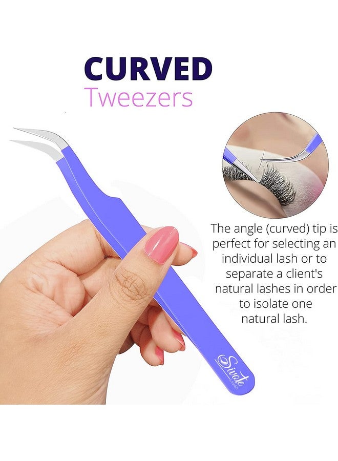 SIVOTE Ivote Lash Tweezers For Eyelash Extensions For Volume Isolation & Classic Lashes 3 Pack Purple - Image 5