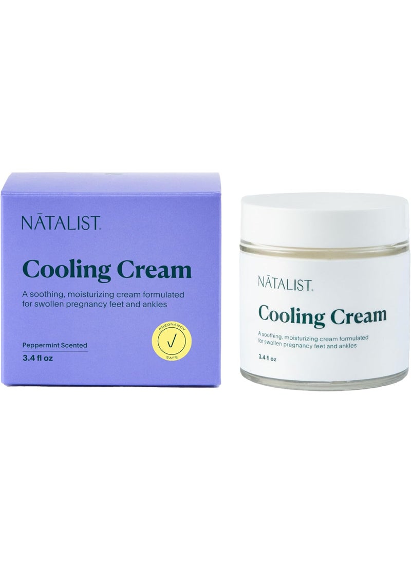 NATALIST NATALIST Cooling Cream Soothing Pregnancy Rub for Legs  Feet Calming SkinLoving Moisturizer Infused with Organic Mint  Eucalyptus Oil for Women  34 oz 