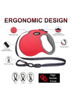 DOCO All Day Adventure Retractable Dog Leash with Stop-and Lock Control, Reflective Tape for Night Safety, Anti-Slip Grip Handle, 360-degree Swivel Snap for Tangle-Free Control (Medium, 16 Feet Long) - pzsku/Z37AD430BAA6D35860AFFZ/45/_/1737031626/6410b69f-f819-4556-9bda-3cbfd9d74e7f