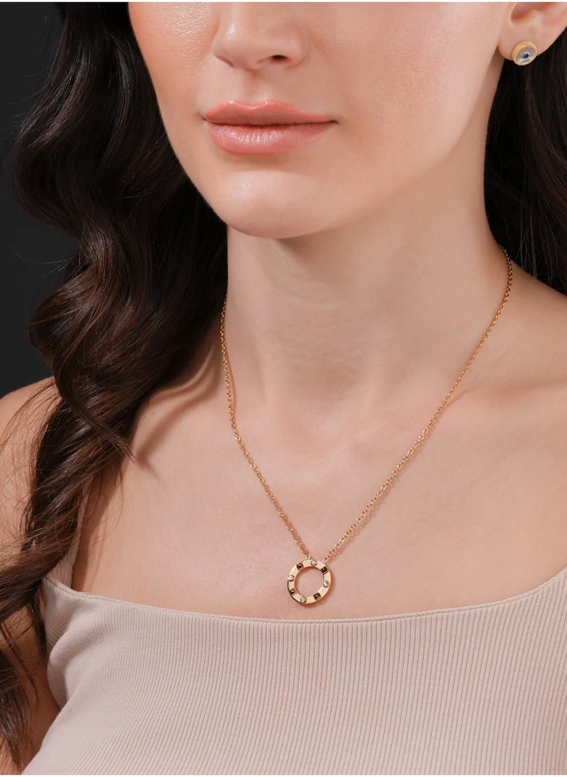 بوليس Necklace For Women Gold Plating With CrystalsPEJLN0001604