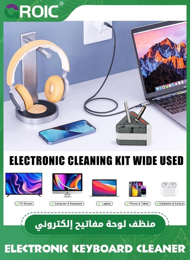 GROIC Black Electronic Keyboard Cleaner for MacBook Pro iPhone, Computer Laptop Tablet PC Car Flat Screen Cleaning Spray Brush Pen Smart TV Phone Camera Lens, Cool Office Desk Gadgets Gifts  - Image 2