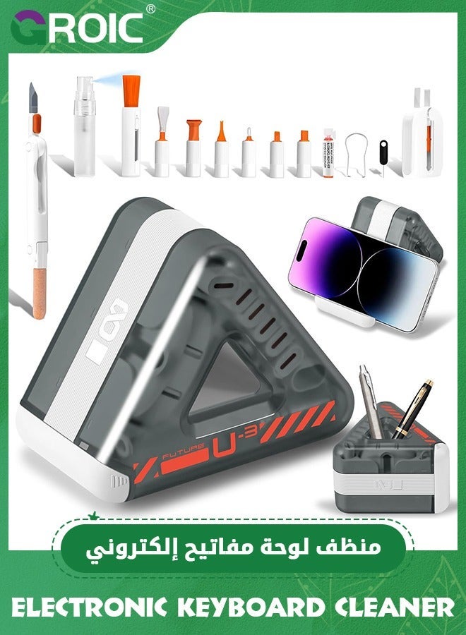 GROIC Black Electronic Keyboard Cleaner for MacBook Pro iPhone, Computer Laptop Tablet PC Car Flat Screen Cleaning Spray Brush Pen Smart TV Phone Camera Lens, Cool Office Desk Gadgets Gifts  - Image 1