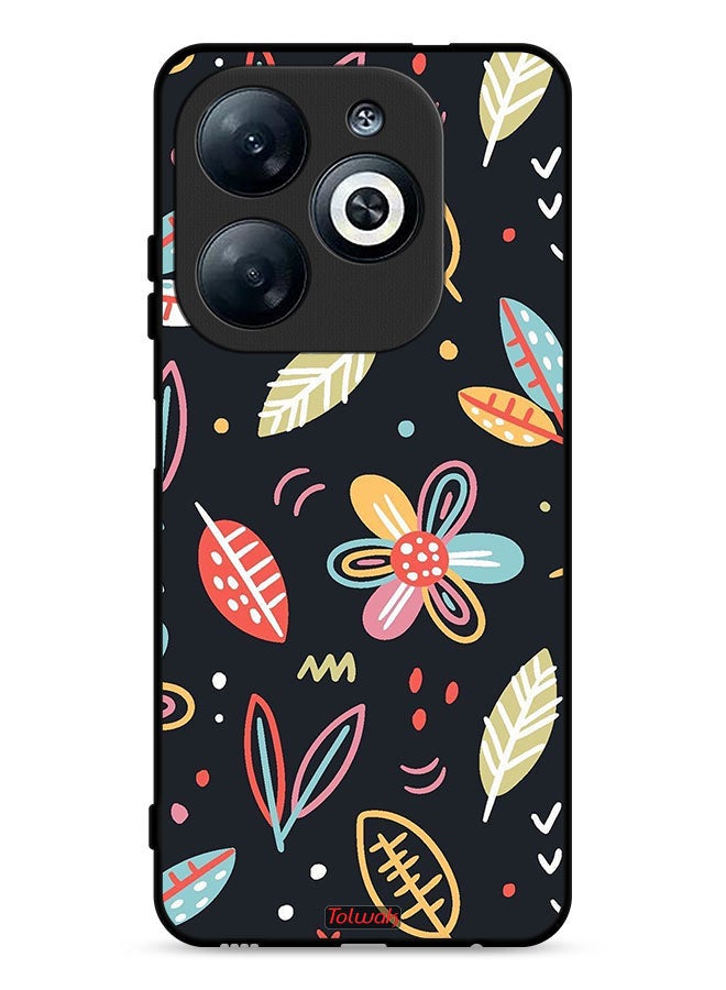 Tolwak Infinix Smart 8 4G Protective Case Cover Flowers And Leaves Abstract Art - Image 1