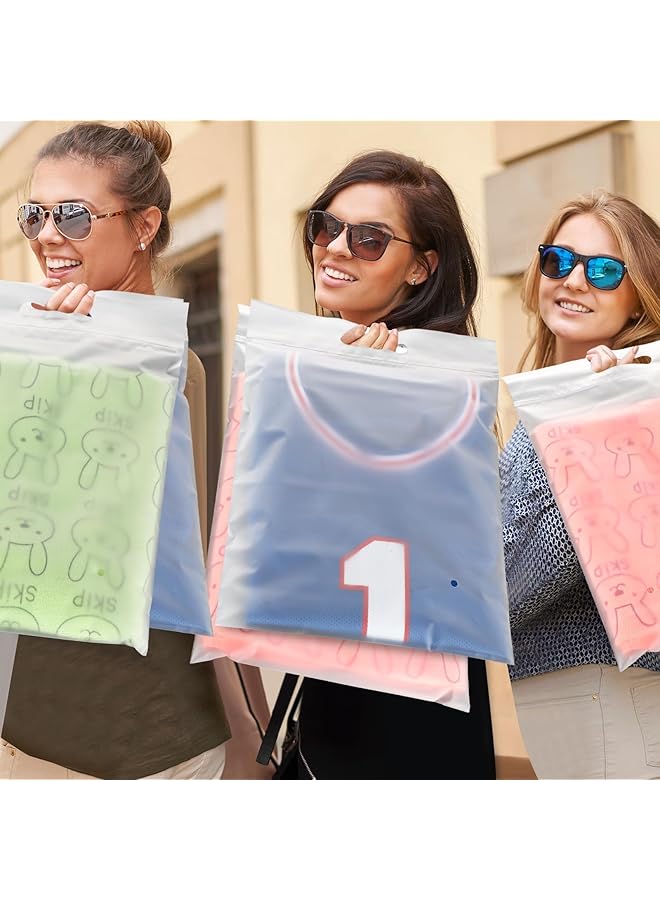 erorex Frosted T Shirt Bags 50 Pieces Poly Mailers With Handle Frosted T Shirt Bags Packaging Bags Mailing Envelopes Clear Shipping Bags For Small Business Clothing Transporting - Image 5