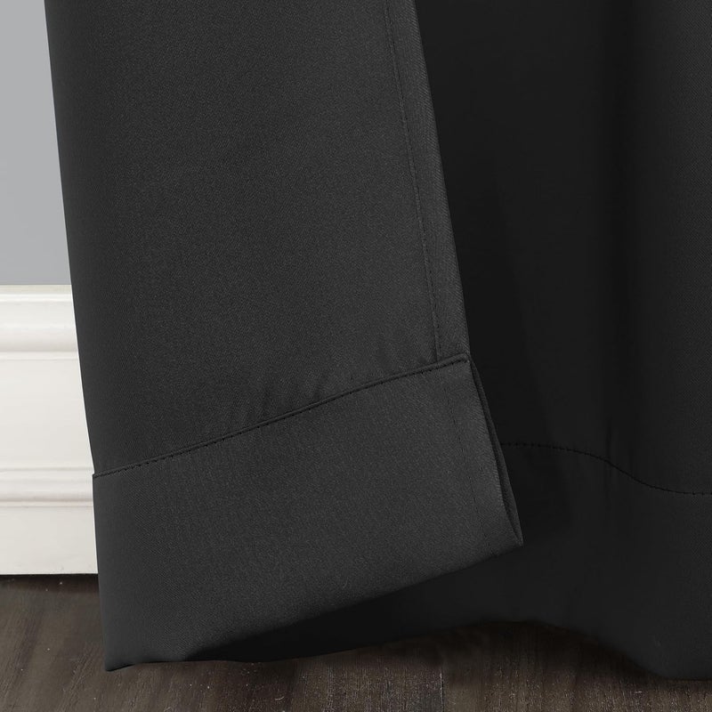 Sun Zero Easton Energy Saving Blackout Grommet Curtain Panel, 40" x 84", Black - Image 3