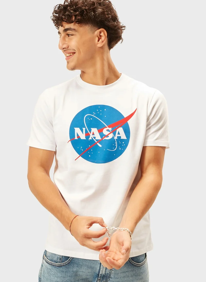 SP Characters Nasa Print Crew Neck T-Shirt