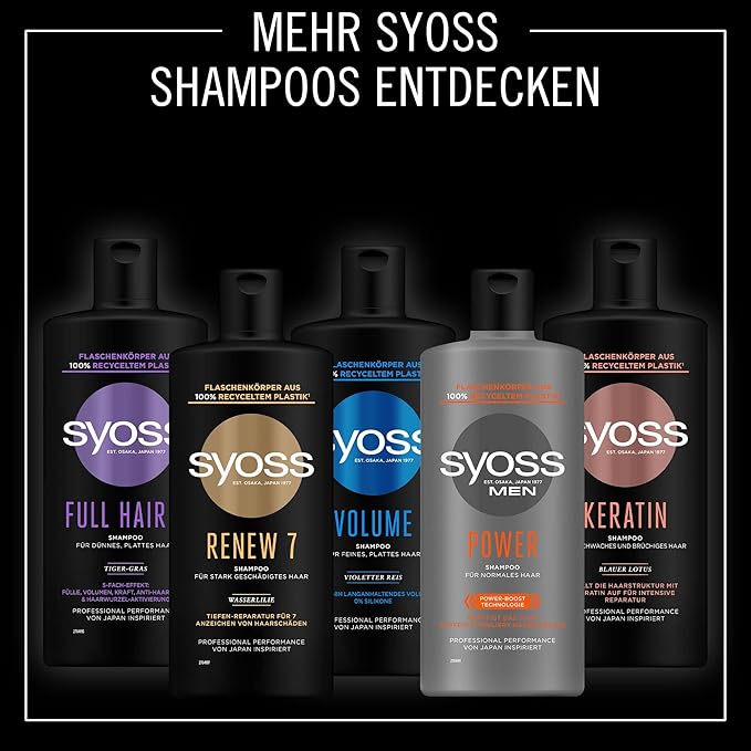 SYOSS شامبو سايوس بالكيراتين 440 مل تركيبة بلو لوتس مع مركب الأحماض الأمينية للشعر الضعيف والهش يملأ وينعم ألياف الشعر - Image 5