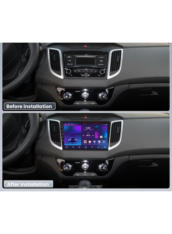 Vierex Fit Hyundai CRETA Car Stereo CRETA IX25 Android Screen 2015-2019 With Apple Carplay Android Auto Wireless WiFi DSP FM&AM BT AHD Camera Included Fast Interface QLED (4+32GB Carplay 8CORE) - Image 3