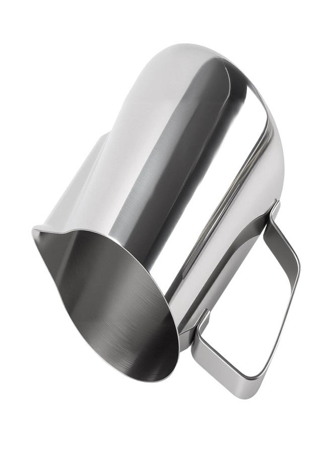 SINJEUN 20 oz/600 ml Milk Frothing Pitcher, Stainless Steel Milk Steamer Cup Frother Cup with Scale and Handle for Coffee Latte Art, Silver(2 Pack) - Image 4