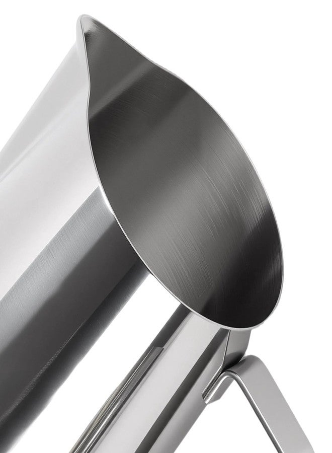 SINJEUN 20 oz/600 ml Milk Frothing Pitcher, Stainless Steel Milk Steamer Cup Frother Cup with Scale and Handle for Coffee Latte Art, Silver(2 Pack) - Image 5