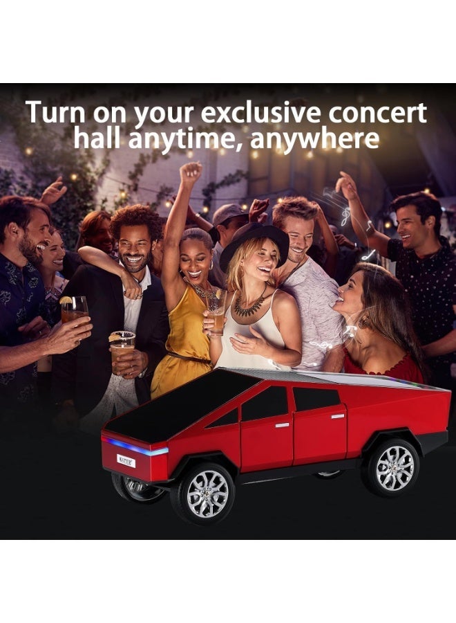 WS-580 Tesla Cyber Truck Car-Shaped Bluetooth Speaker – HD Sound, TWS Stereo Pairing, FM Radio, LED RGB Lights, Built-in Mic (Perfect Gift for Car Enthusiasts) - Image 1