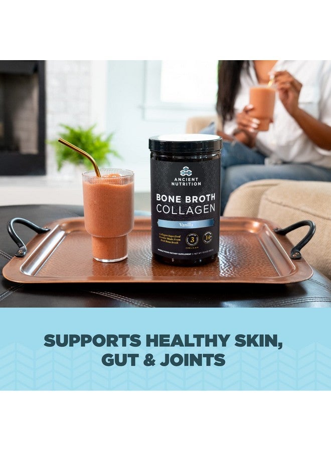 Ancient Nutrition مسحوق الكولاجين مرق العظام كولاجين الفانيليا متعدد الببتيدات المحللة يدعم البشرة والأظافر مكمل المفاصل 30 وجبة 18.3 أونصة - Image 4