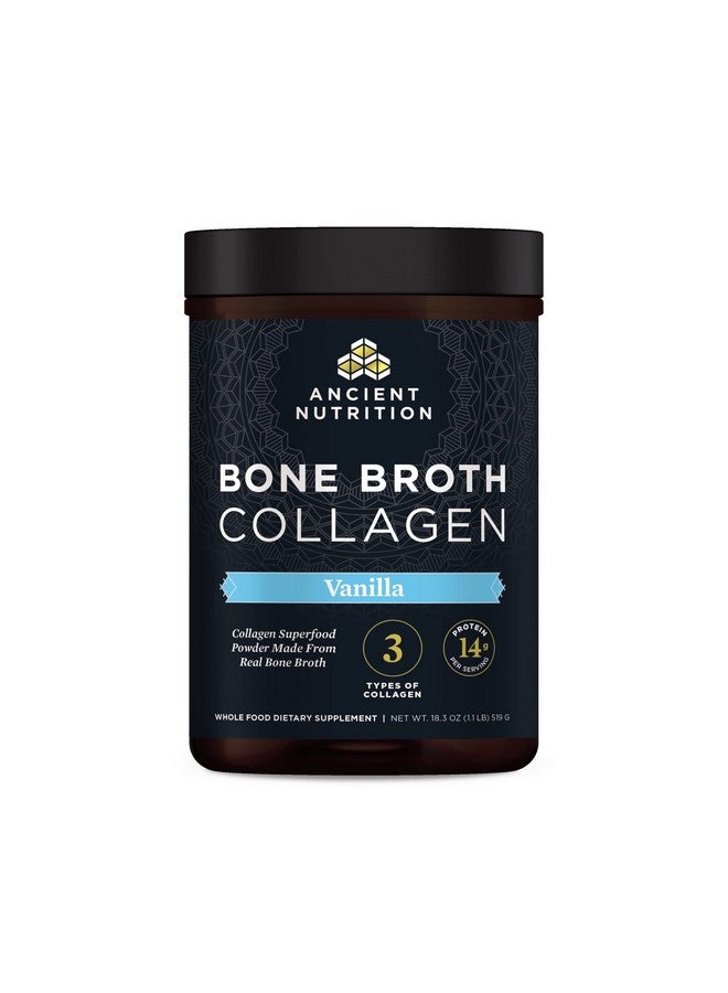 Ancient Nutrition مسحوق الكولاجين مرق العظام كولاجين الفانيليا متعدد الببتيدات المحللة يدعم البشرة والأظافر مكمل المفاصل 30 وجبة 18.3 أونصة - Image 2