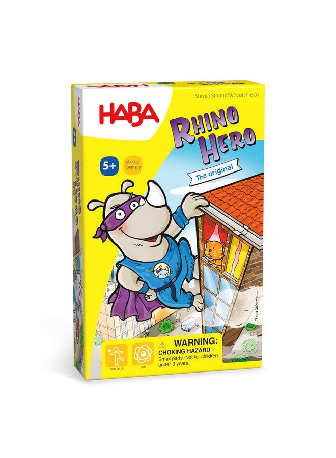 HABA Rhino Hero Game - Card Games for Kids, Ideal for Ages 5 & up - The Heroic Rhino Hero Stacking Card Game Adventure - Triple Award Winner - Image 2