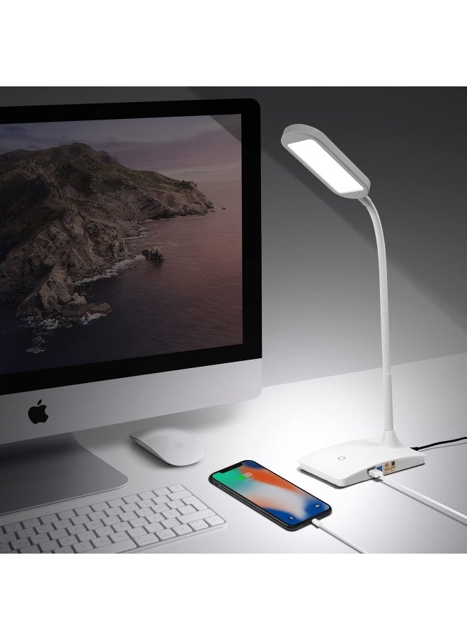 TW Lighting - Ivy-40Bk The Ivy Led Desk Lamp With Usb Port 3-Way Touch Switch Blue White - Image 1