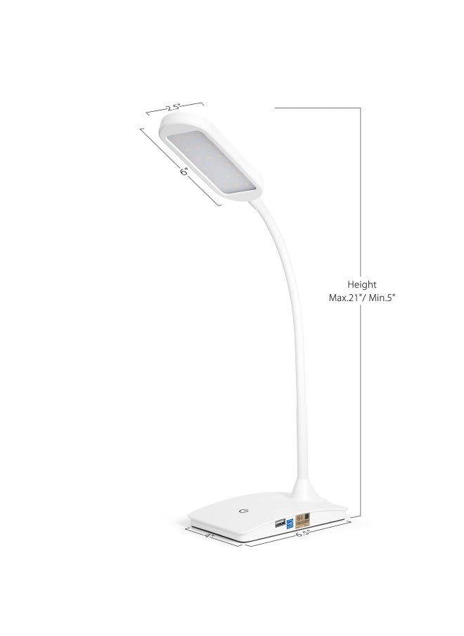 TW Lighting - Ivy-40Bk The Ivy Led Desk Lamp With Usb Port 3-Way Touch Switch Blue White - Image 1