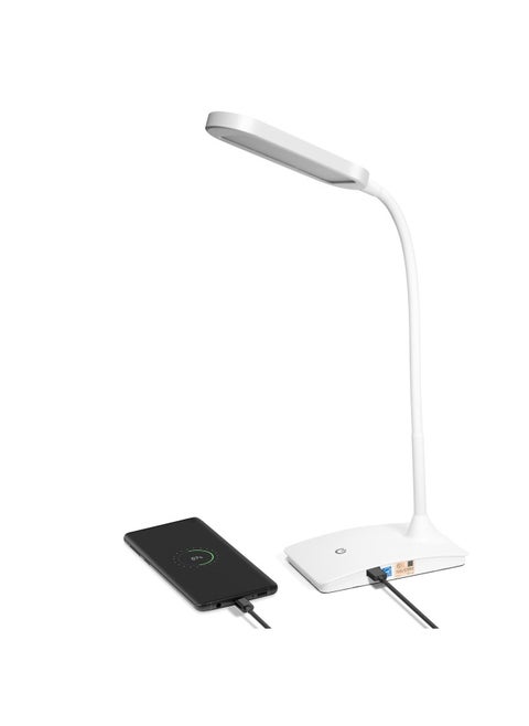 Ivy-40Bk The Ivy Led Desk Lamp With Usb Port 3-Way Touch Switch Blue White